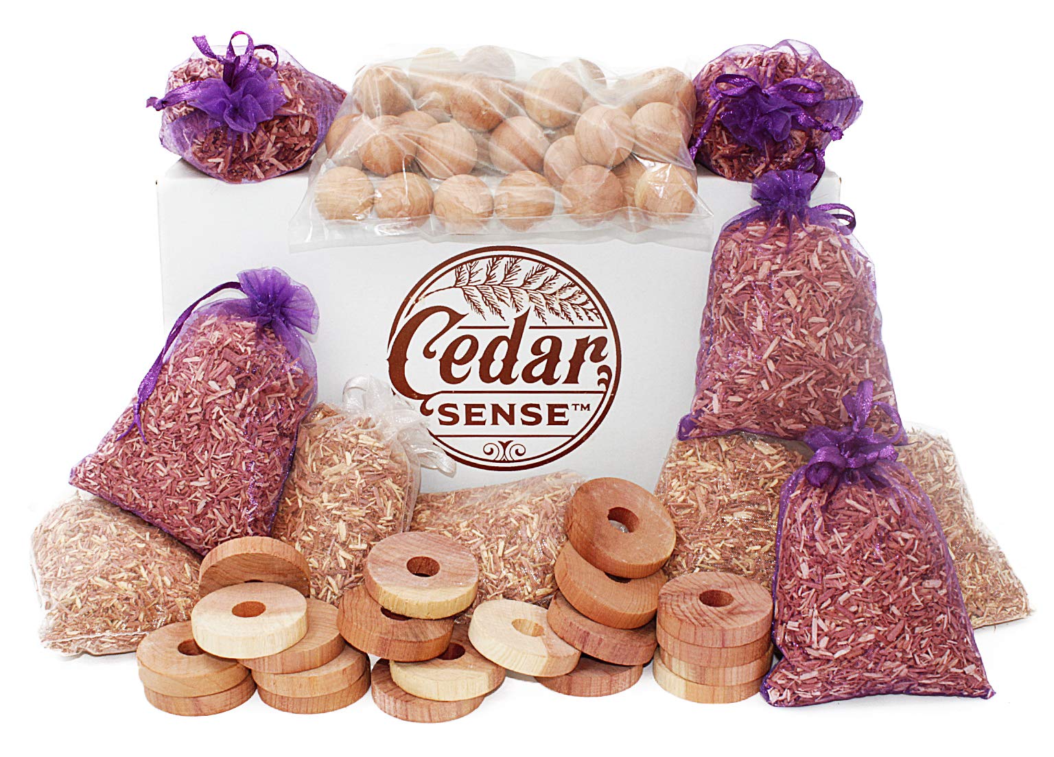 Buy CEDAR SENSE Cedar Sachet 70 Pack 40 Cedar Balls 20 Cedar Rings 5 Cedar Sachets 5