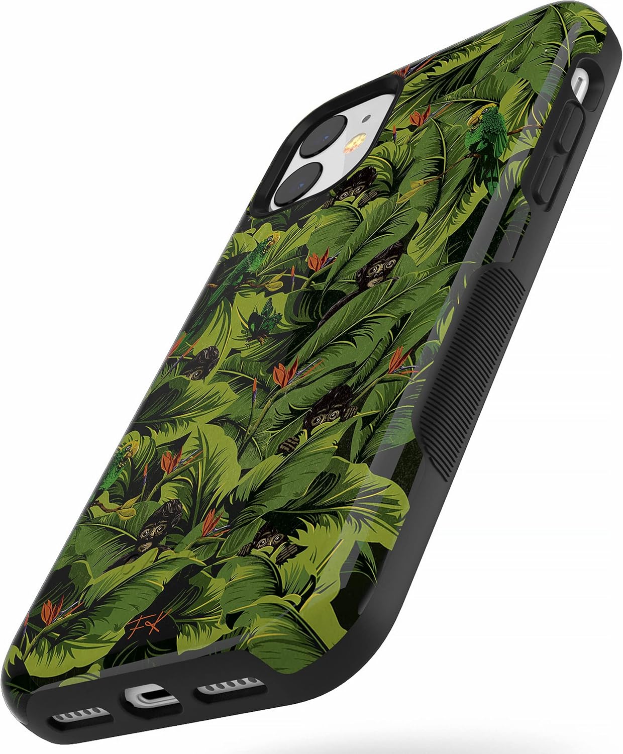 Casely iPhone 11 Case | Sneaky Monkeys | Frida Kahlo Jungle Floral | Bold Protective Design
