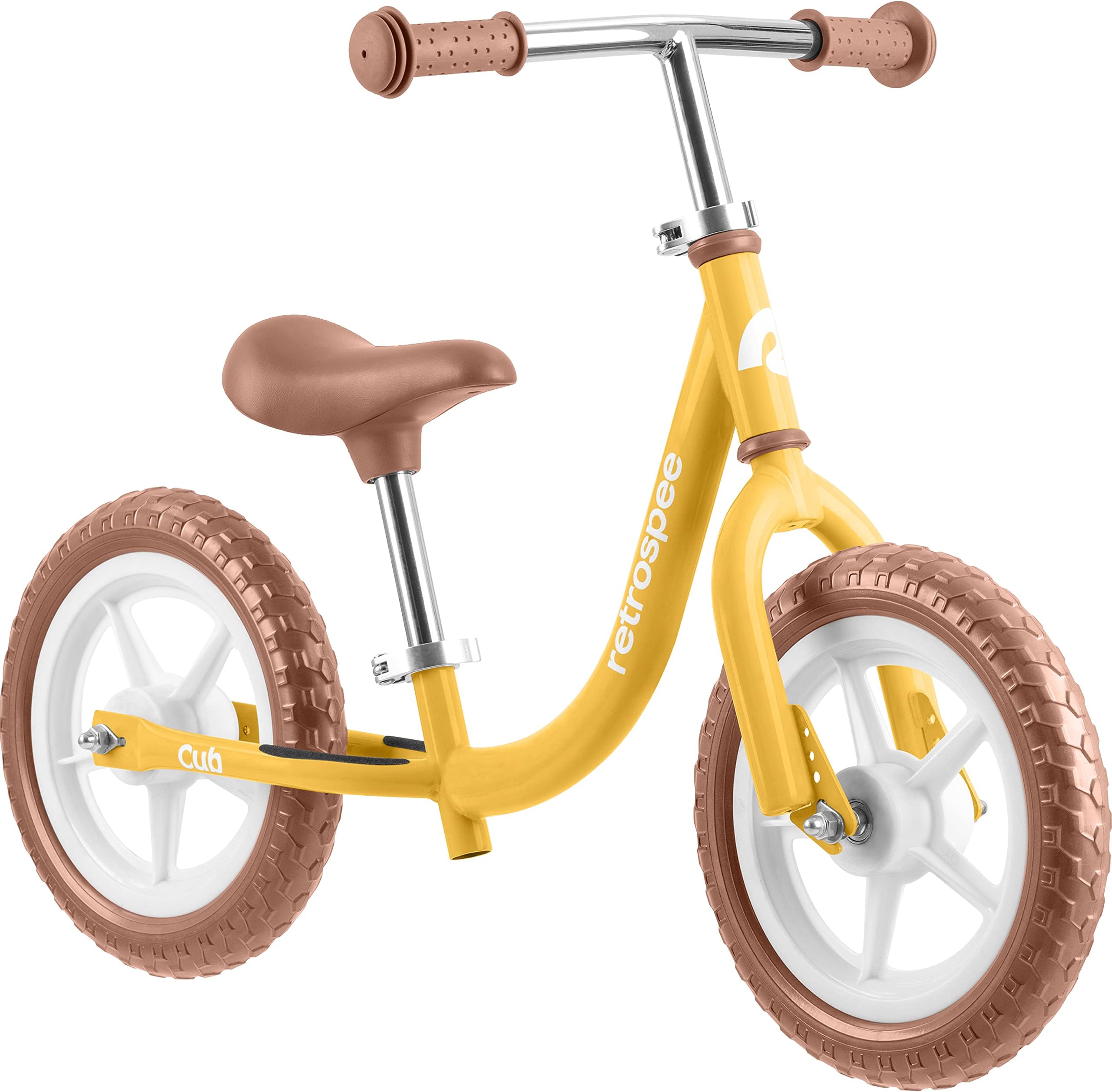 Cub Toddler Balance Bike for Ages 18 Months - 3 Years - 12in No-Pedal Beginner Bicycle with Adjustable Seat, Puncture-Proof Tires & Safe Low Frame Design