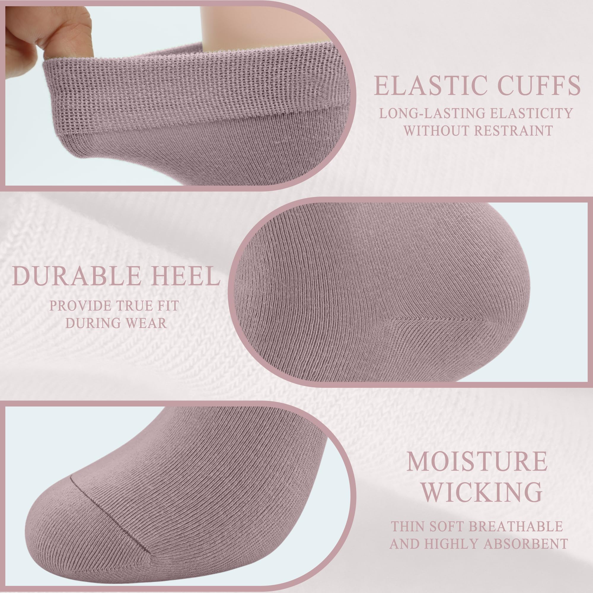Calcetines finos de rayón de bambú para mujer, sedosos, antiolor, informales, de verano, 6 pares
