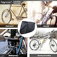 Vista 7 de Cubierta para bicicleta, cubierta impermeable para bicicleta al aire libre con agujero de bloqueo para bicicletas de montaña y de carretera