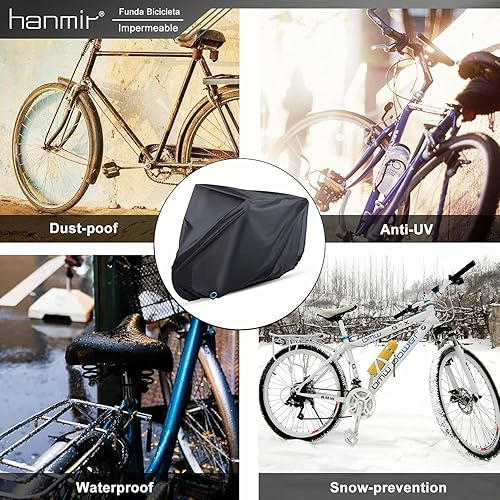 Miniatura 7 de Funda de bicicleta, cubierta impermeable para bicicleta al aire libre con agujero de bloqueo para bicicletas de carretera de montaña