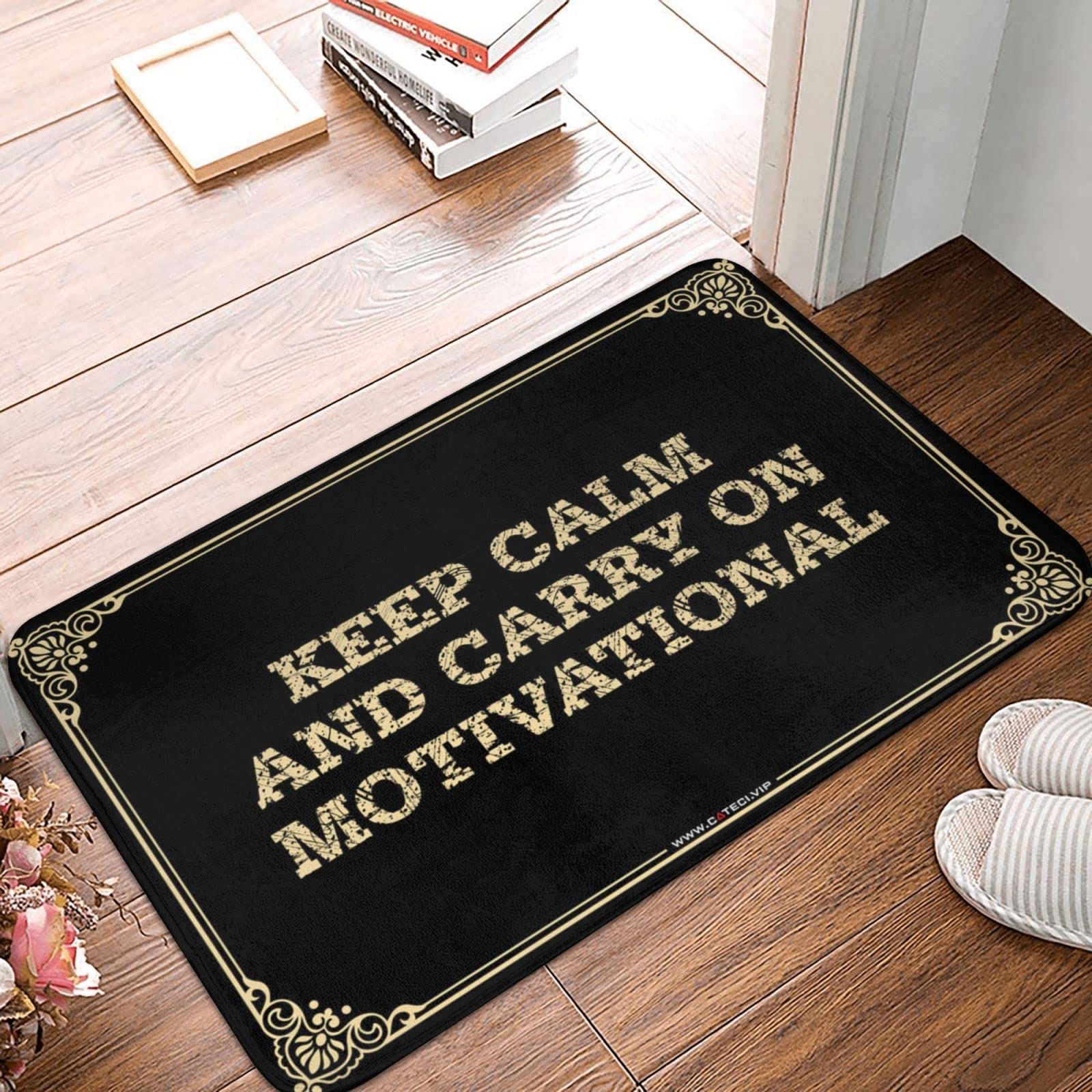 Paillasson de motivation Keep Calm cadeau idéal pour aménagement de man cave et bar de sport