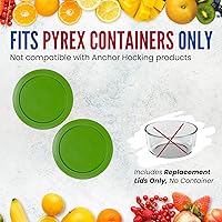 Vista 5 de Tapas de repuesto para recipientes de vidrio Pyrex para almacenamiento de alimentos de 4 tazas, tapas redondas de plástico de 6 pulgadas para Pyrex