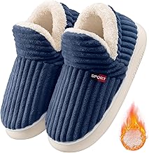 CMTOP Slippers Women Winter Warm Comfortable Slippers Men Closed Slippers with Non-Slip Rubber Sole for Indoor and Outdoor