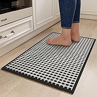 Vista 27 de Alfombras de cocina antideslizantes, lavables, súper absorbentes, para piso, parte trasera de goma, suaves y trenzadas, para fregadero, fácil