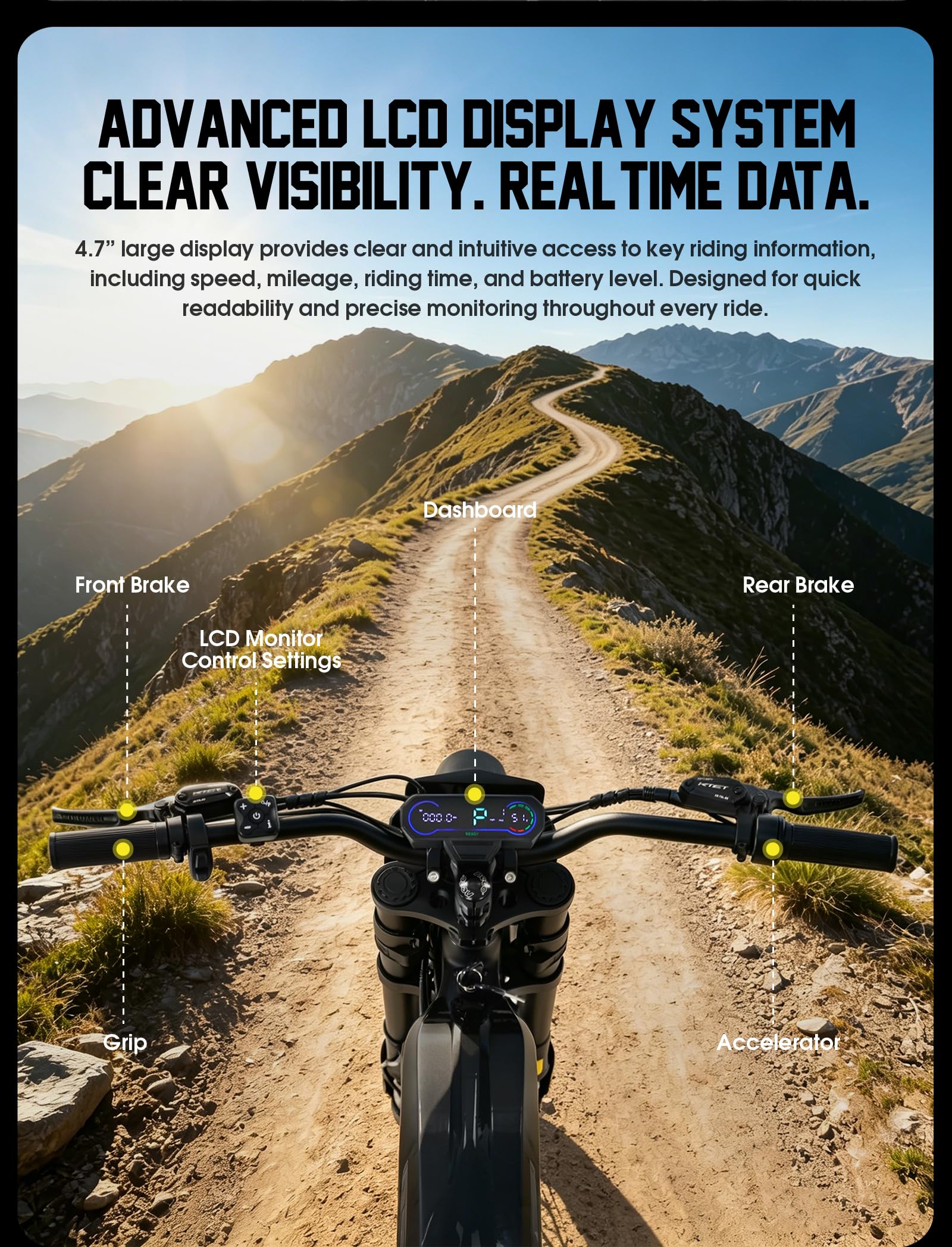 cysum Bicicletta elettrica da mountain bike V9 Ultra, batteria ad alta potenza da 48 V e 20 Ah, autonomia di 65 km, doppia sospensione, bicicletta elettrica all-terrain
