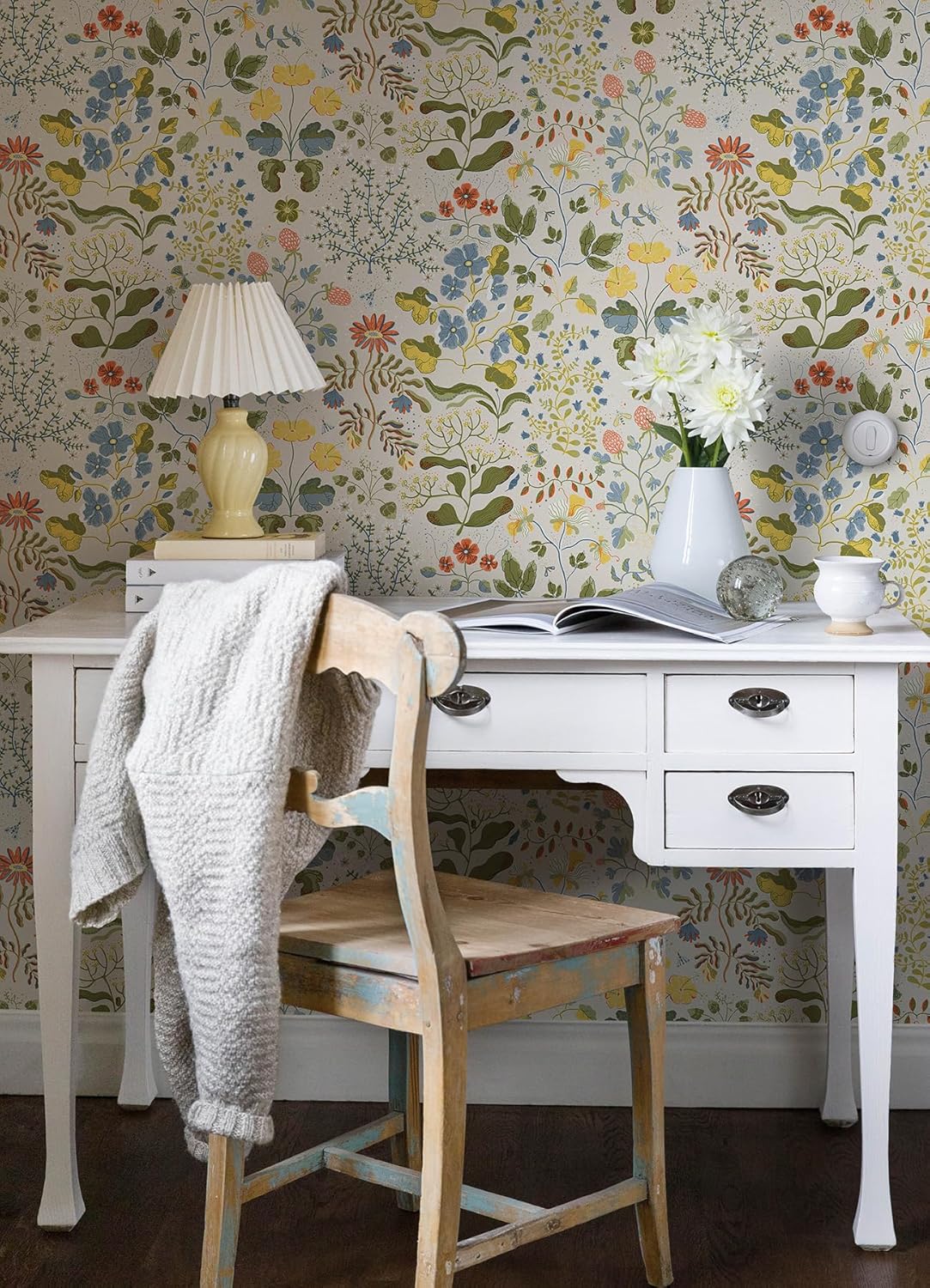 A-Street Prints Groh Green Floral Wallpaper, 4143-22001
