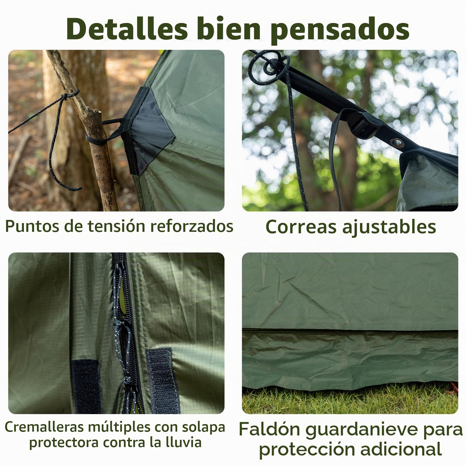 Tienda de campaña con apertura de horno, tienda de campaña resistente al invierno, 3-4 personas, gran espacio, tiendas calientes para camping, senderismo