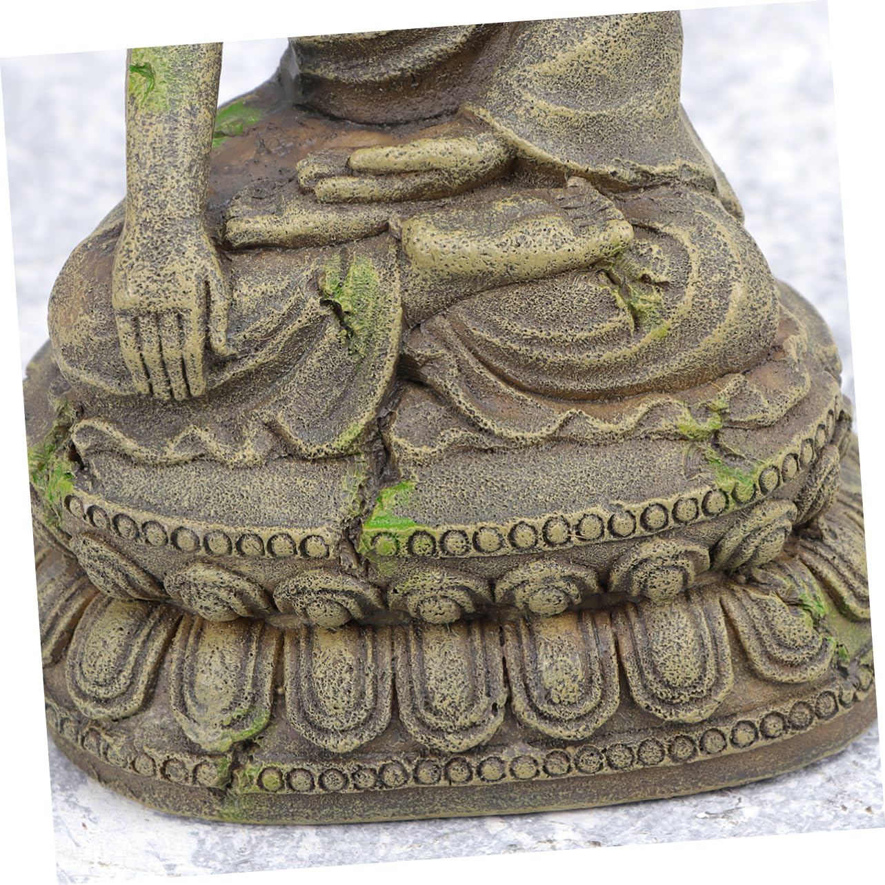 Cabilock 2 Piezas decoración del Acuario Estatua Acuario Buda Decoraciones pecera Buda Ornamento Buda meditando Escultura de Acuario decoración del Paisaje Adorno de pecera