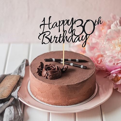 Miniatura 3 de 1 pieza de decoración para pastel de 30 cumpleaños, decoración de pastel de 30 cumpleaños para 30 cumpleaños para 30 saludos a 30 cumpleaños,