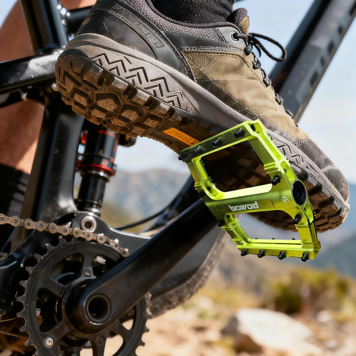 Bike Pedals 9/16" Lightweight Non-Slip Bicycle Platform Pedals - Fits Most Adult Bikes & Mountain Bikes &MTB, Road Bikes and Slip-Resistant Design