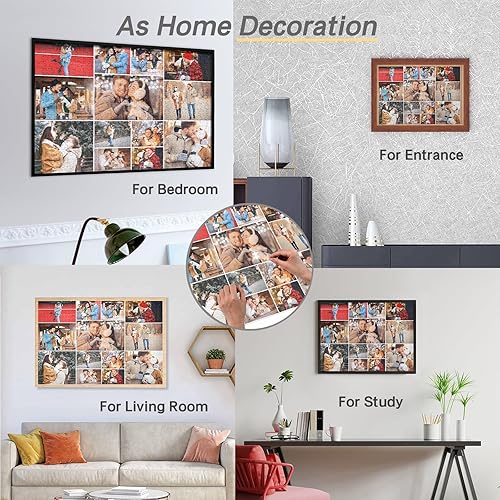 Miniatura 5 de Rompecabezas personalizado de fotos de 1000500300 piezas, rompecabezas de madera personalizado para parejas, familia, amigos, mascotas en el día de