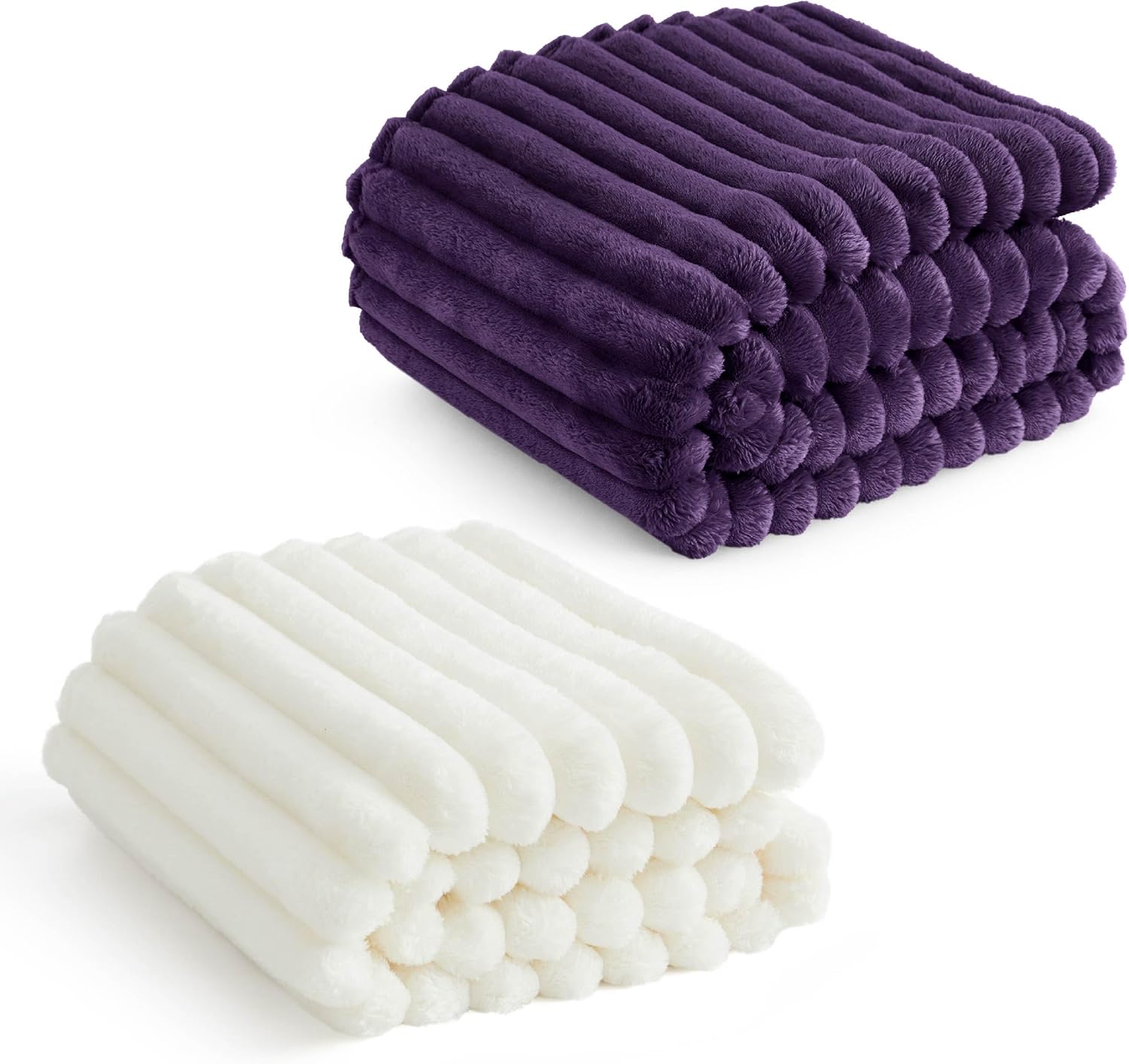 Bedsure Purple Fleece Blanket for Couch&Twin Blanket for Couch,60x80 Inches