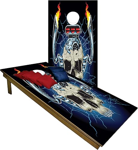 Miniatura 15 de BackYardGamesUSA Juego de tablas de cornhole de madera prémium hechas a mano – Serie Calavera – Hecho a mano en Estados Unidos, tamaño reglamentario