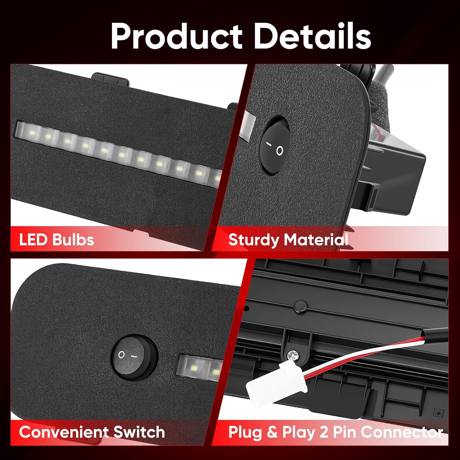 LED Cargo Light Assembly for 2026 Honda Passport RTL TrailSport Elite, Compatible with 08V30-3BM-100 PREO-PSS-030, trunk light with 30 minute auto-off and manual switch