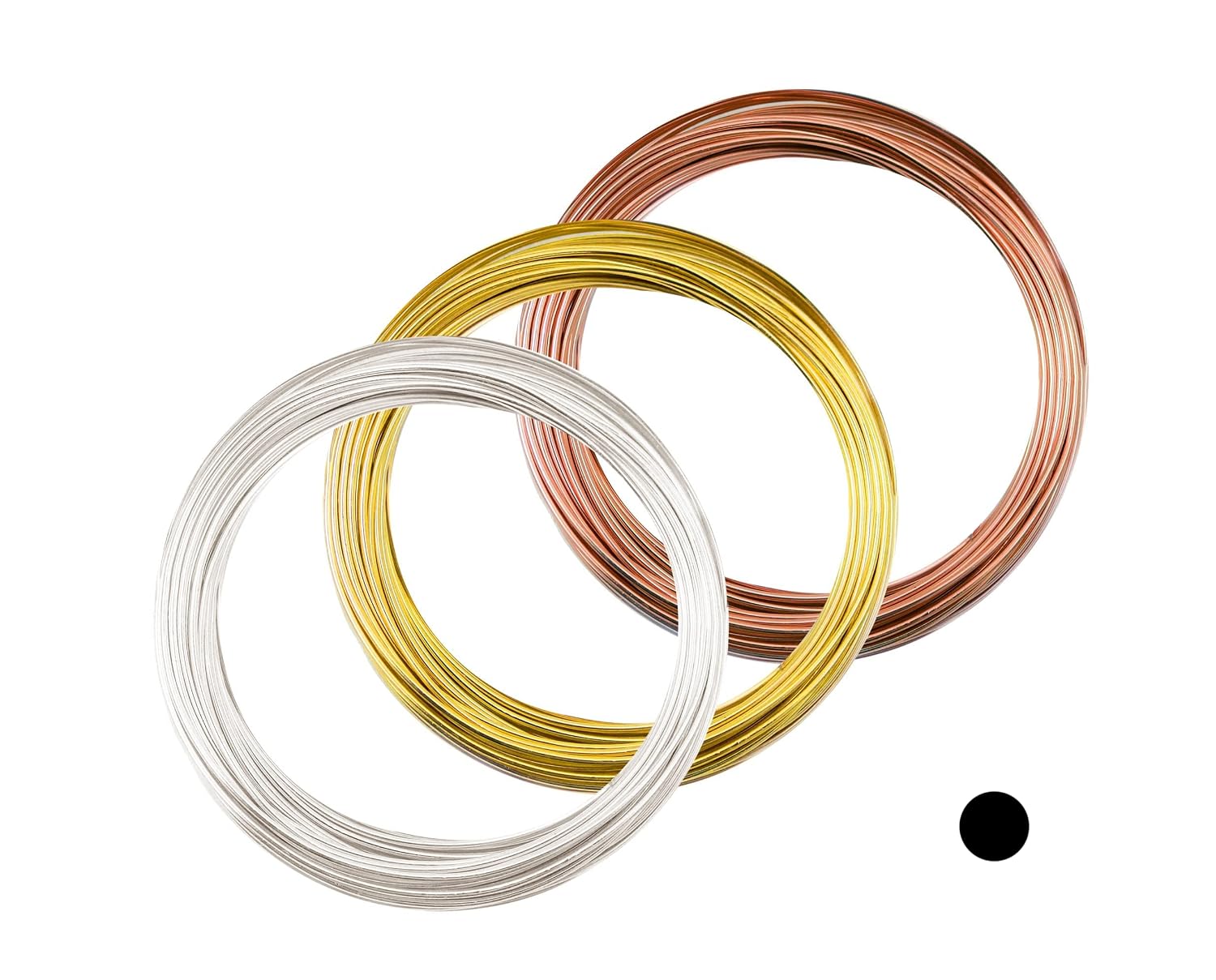 Aluminum Wire 1.5MM (15 Gauge) 3 Colors Gold, Copper, Silver for Jewelry and Sculpture Making (32.8ft Each) by CRAFT WIRE