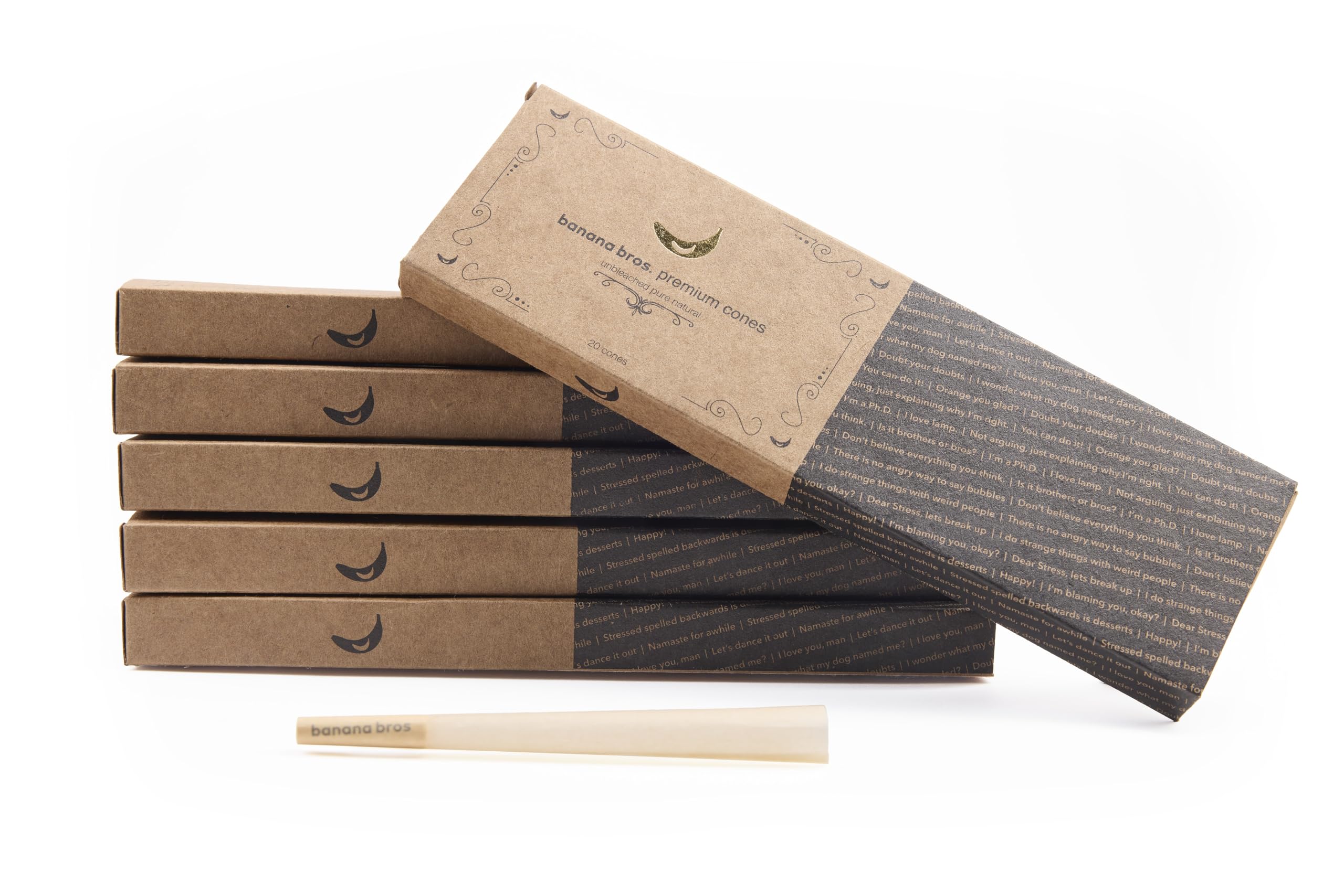 Banana Bros – Premium Paper Cones for OTTO – 120 Count – Unbleached Fiber, Vegan-Friendly, Chlorine-Free – Smooth and Even Performance