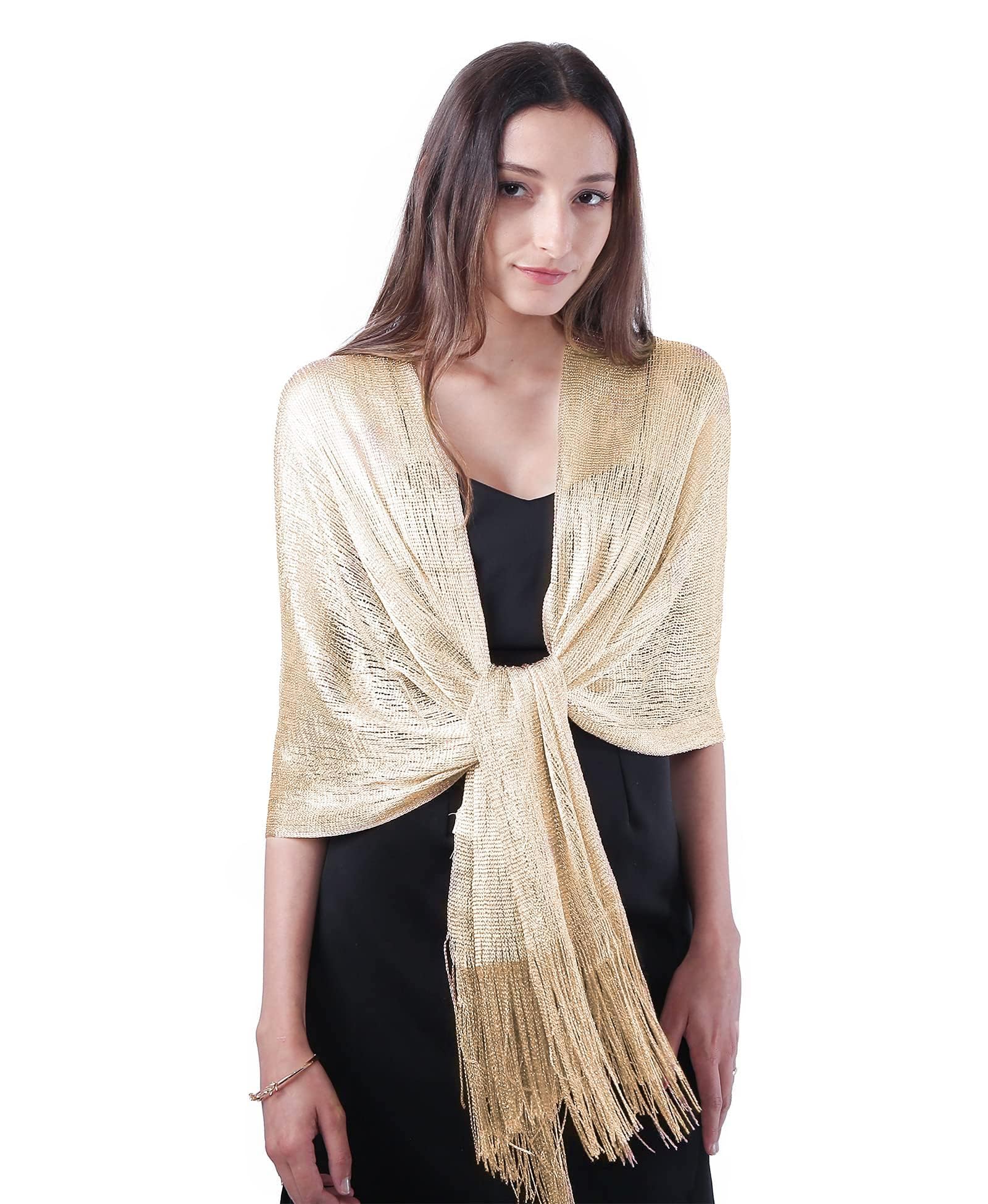 MissShorthair Women's Sparkle Shawls and Wraps for Party Dresses