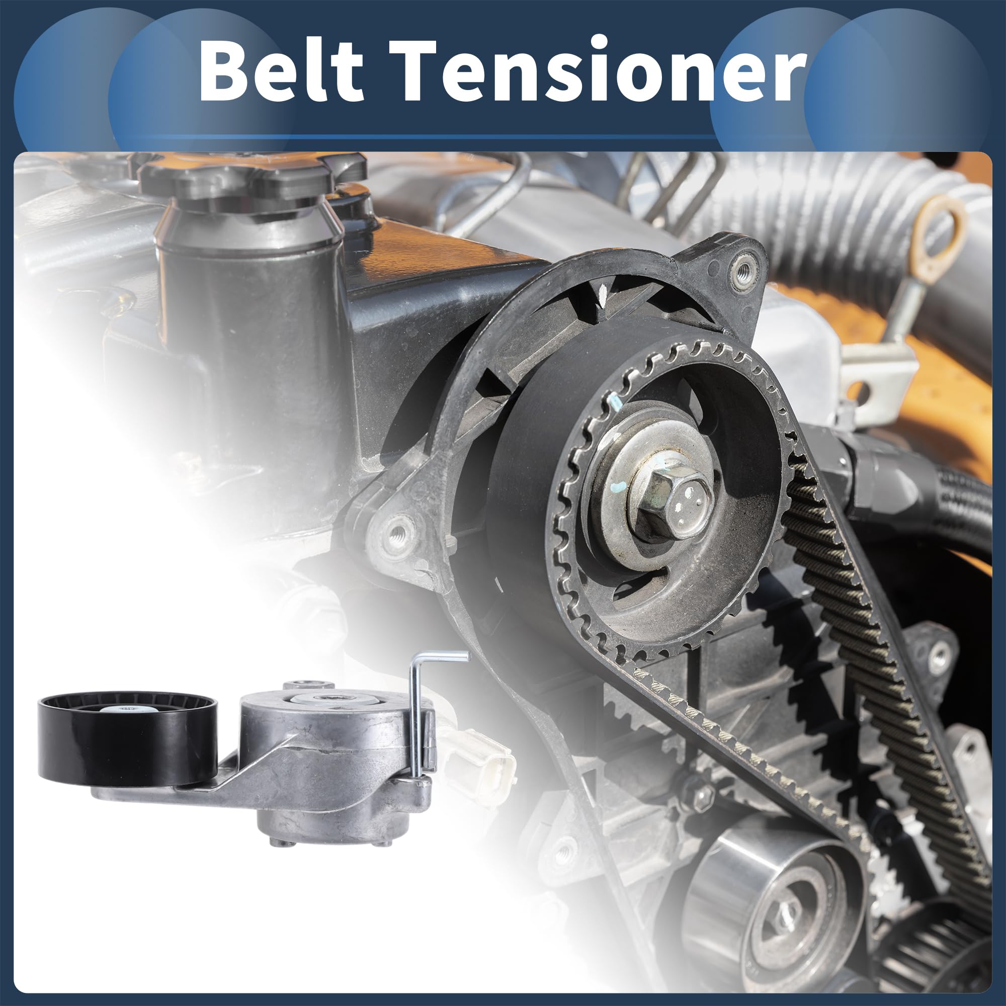 Tensor De Correa Para Ssangyong Actyon 2012-2016 1 Pc | Metal, OE:6732000270/1732000070, Reemplazar Tensor Viejo O Roto, Mantener Tensión Correcta, Reducir Vibración Y Ruido