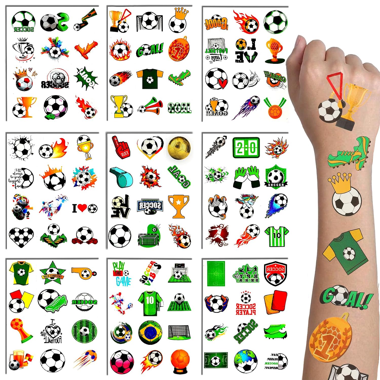 Soccer Temporary Tattoos - Fun Sports Party Favors