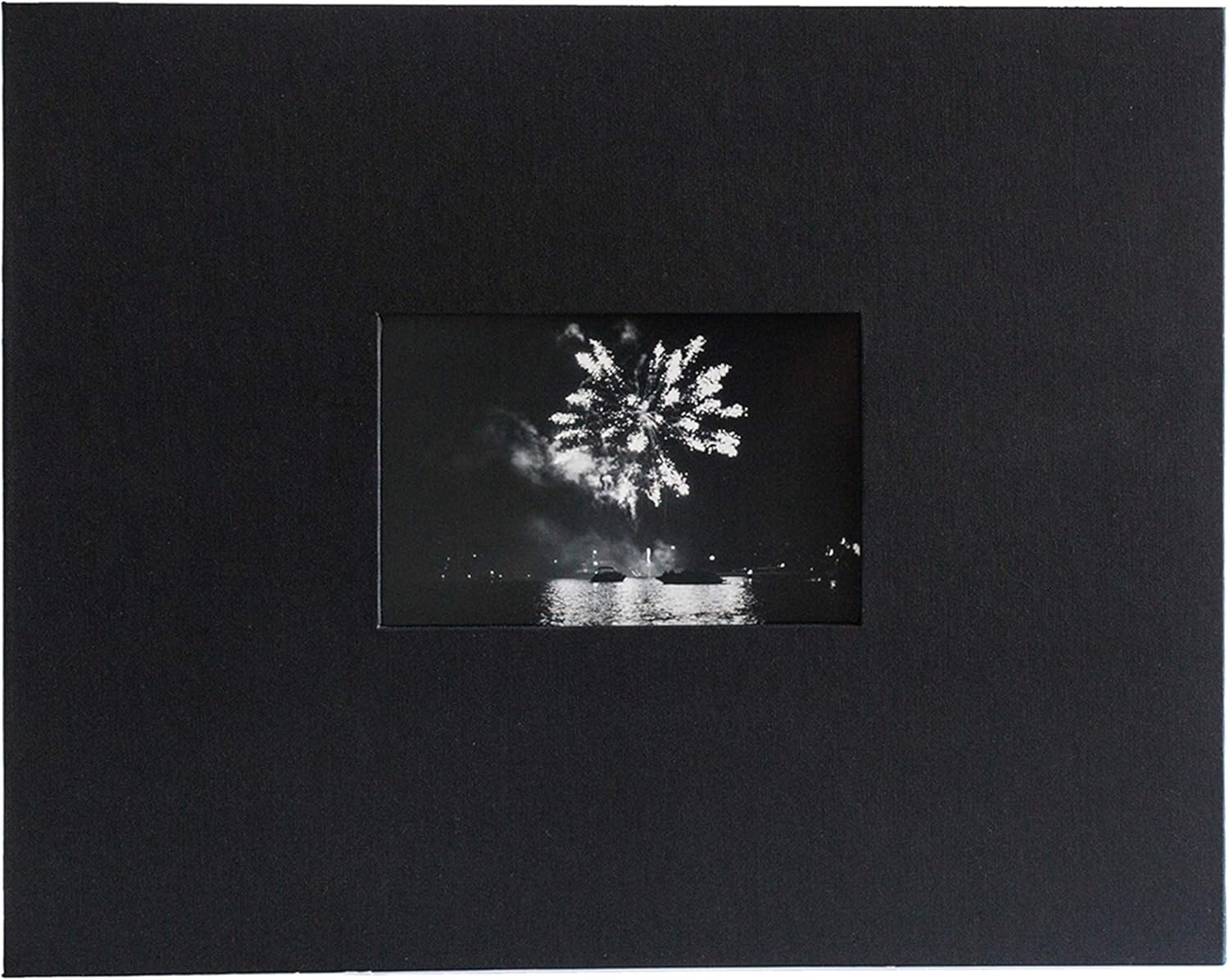 Kolo Newport Scrapbook, 11" x 14", Ideal for Wedding Albums, Baby Books, and Travel Journals, Black