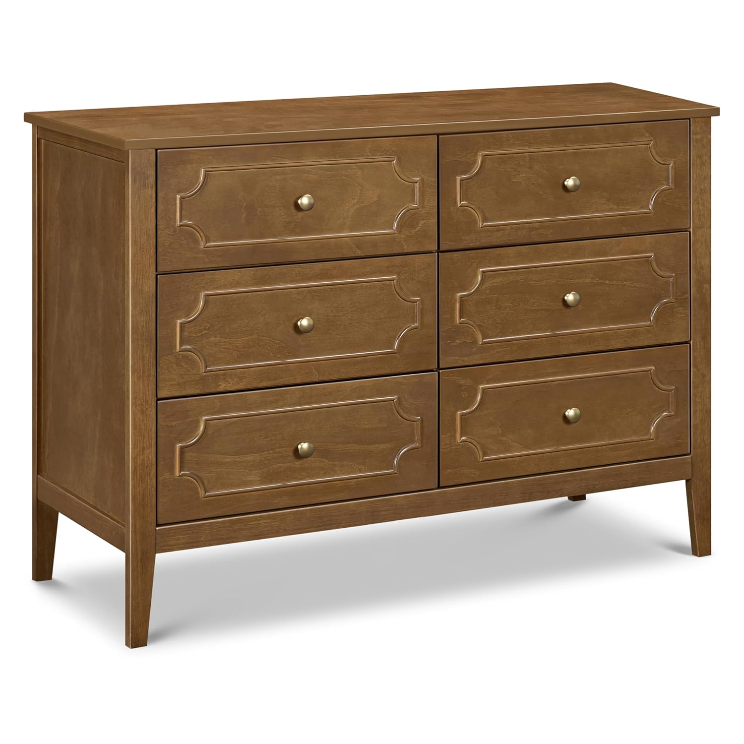 Davinci Regency 6-Drawer Modern Pine Wood and MDF Dresser in White