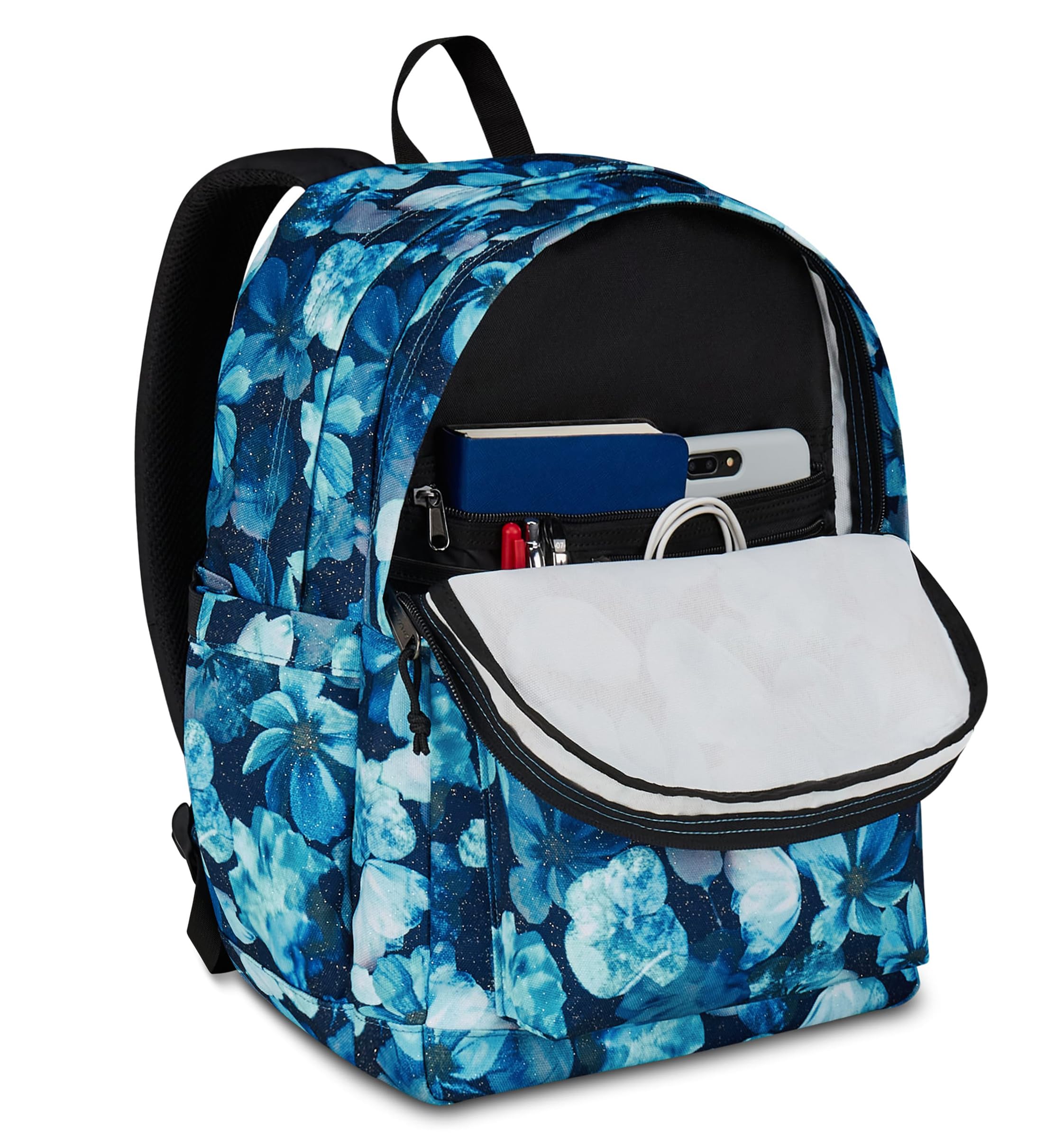 Invicta Zaino Scuola Lab Fantasy Shine, Blu, Doppio Scomparto Con Tasca per PC e Tasca per Borraccia, 27 lt, Scuola Media e Superiore, Zaino Ragazza