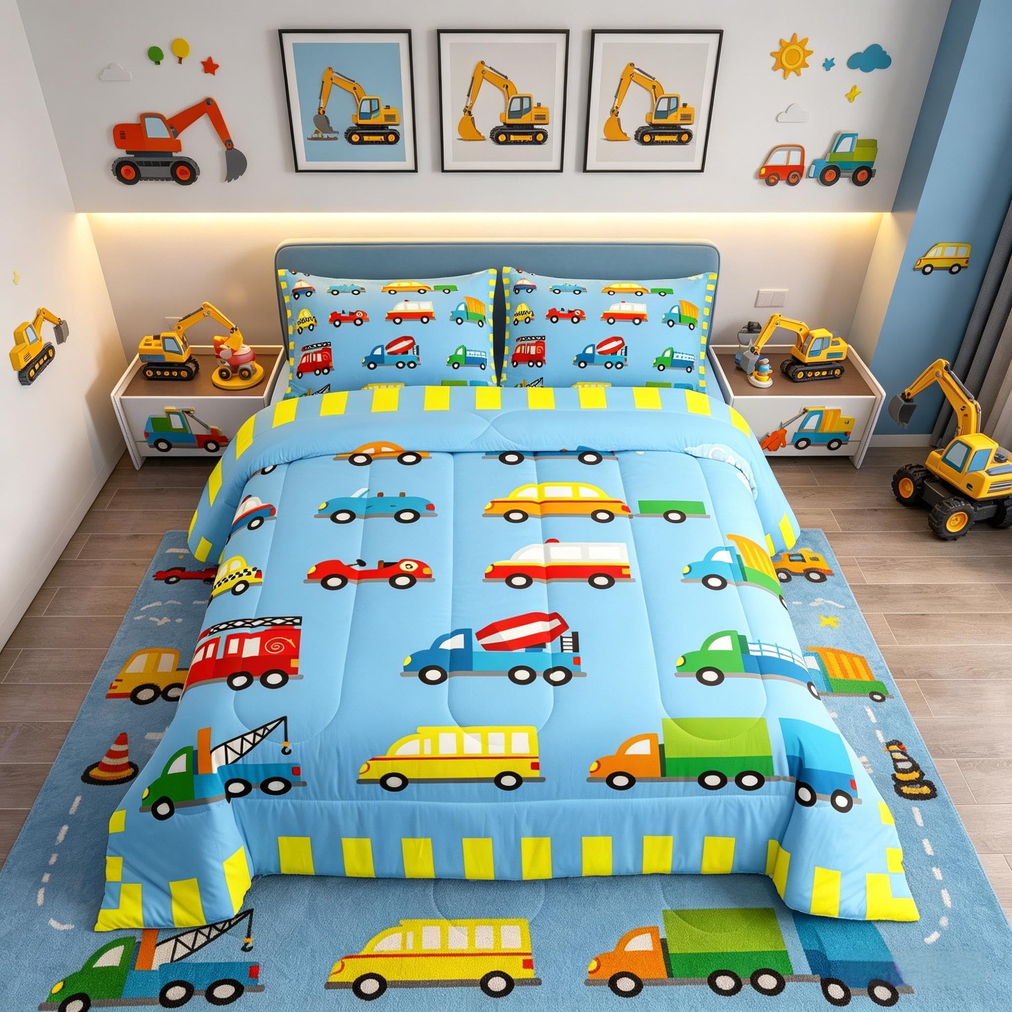 Parure de lit matelassée tracteur thermorégulatrice pour enfant