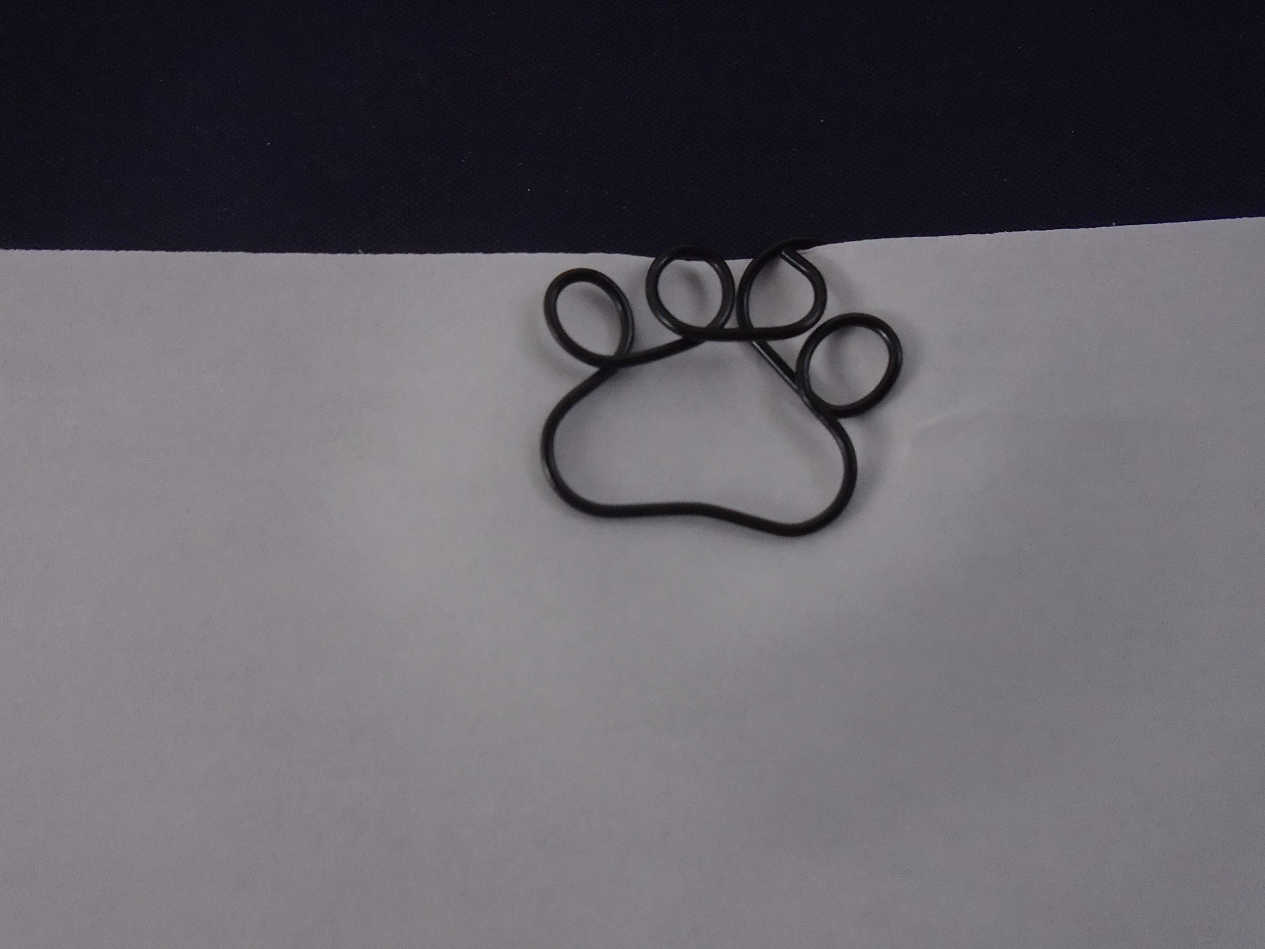 Butler in the Home Büroklammern mit Hunde- und Katzenpfoten-Motiv, ideal für Büroklammern-Sammler oder Büro-Geschenk, in runder Dose mit Deckel und Geschenk-Box, Schwarz
