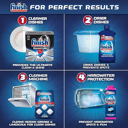Miniatura 7 de Finish - Todo en 1 - 26 quilates - Detergente para lavavajillas - Powerball - Tabletas para lavar platos - Pestañas para platos - Limpieza profunda