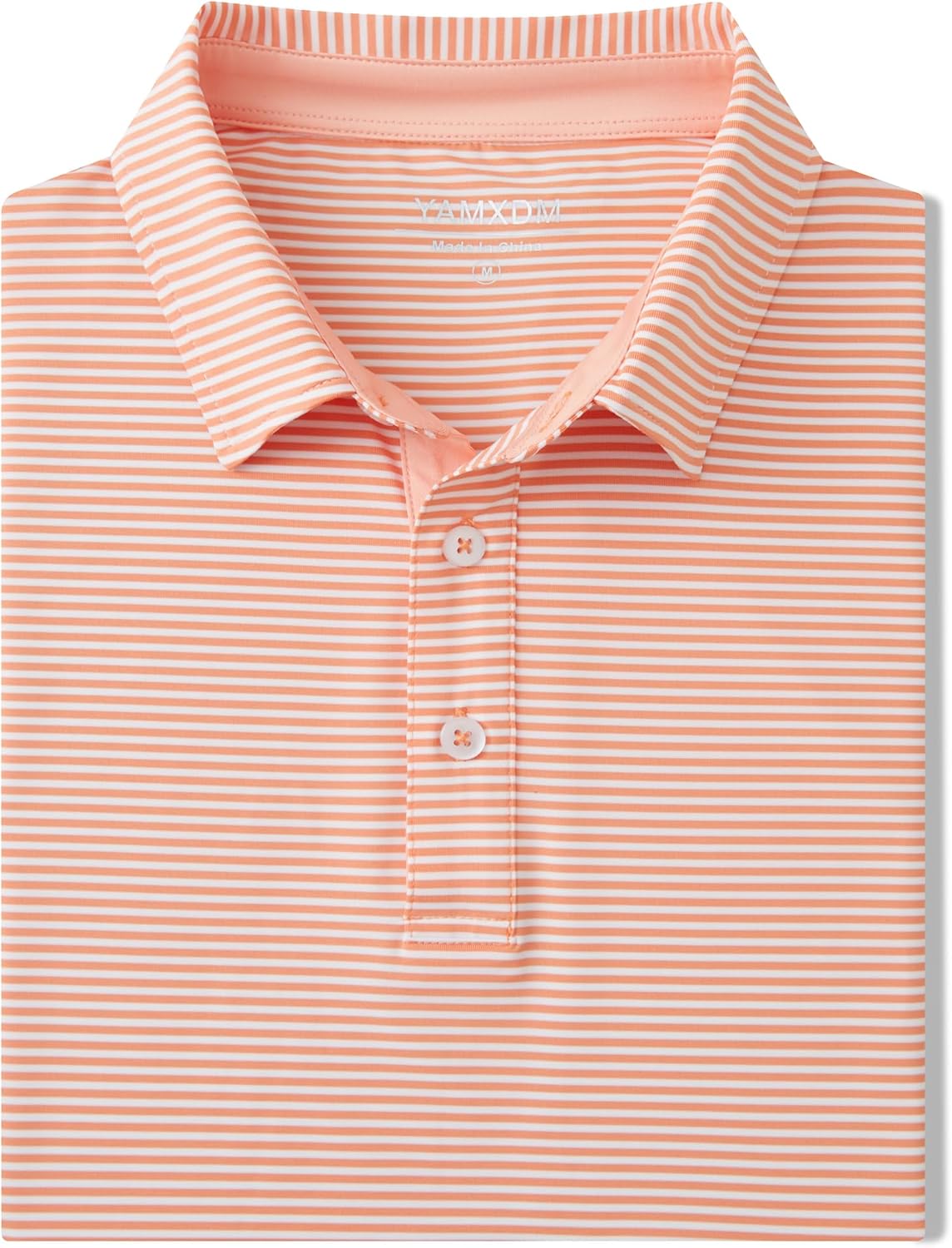 Men's Golf Polo Shirts - Moisture Wicking High Performance Short Sleeve Striped Collared Sports Casual Shirt