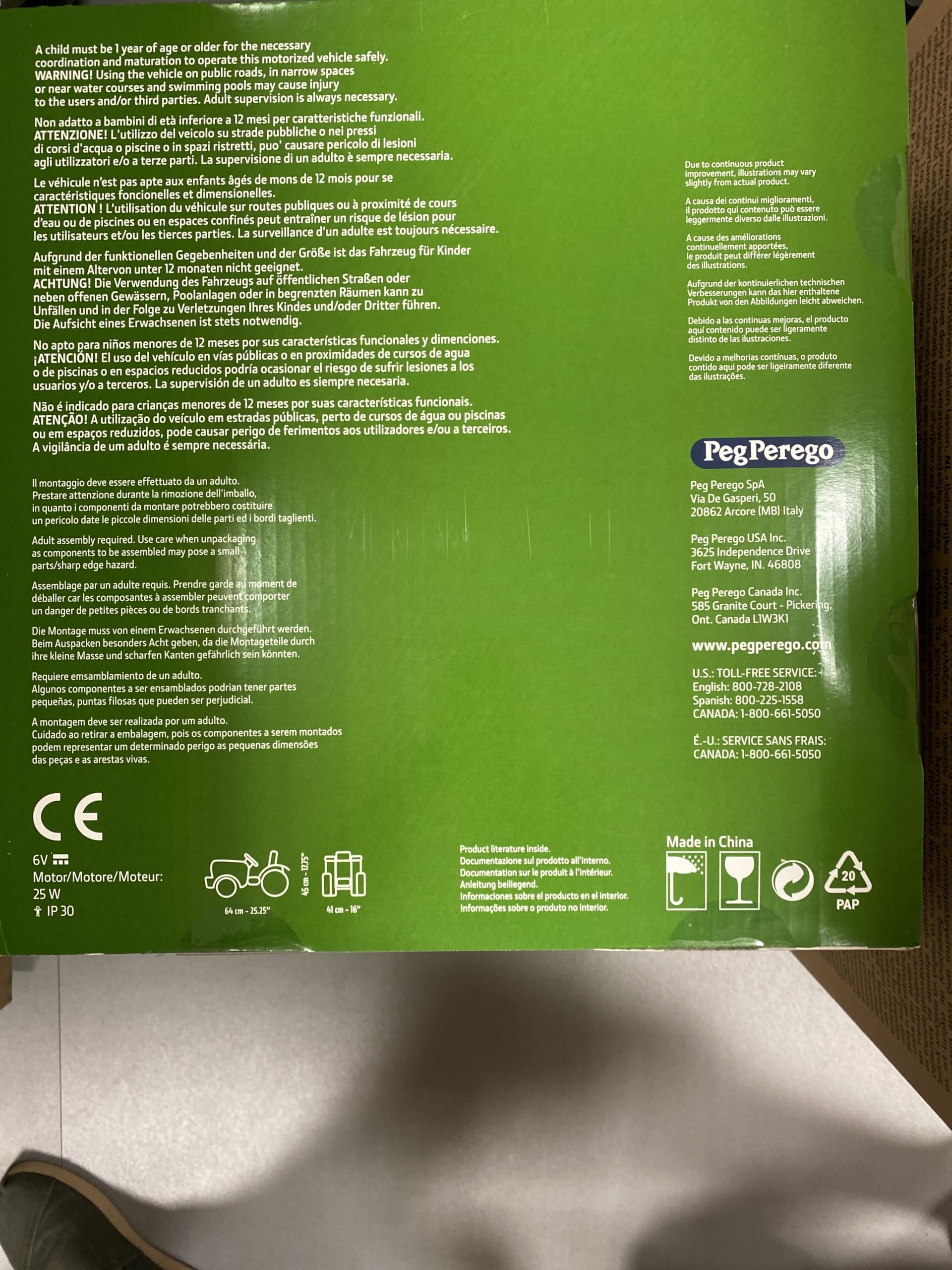 Peg Perego John Deere Mini-Traktor, 1 Jahr, Kind ab 1 Jahr, Unisex, Fahrzeug, Kunststoff, 11.02 Pfund, 41 x 61 x 63 cm