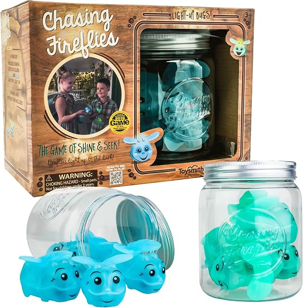 Toysmith Chasing Fireflies Kids Game - The Game of Shine & Seek - Interactive Games for Kids - Indoor & Outdoor Game - f