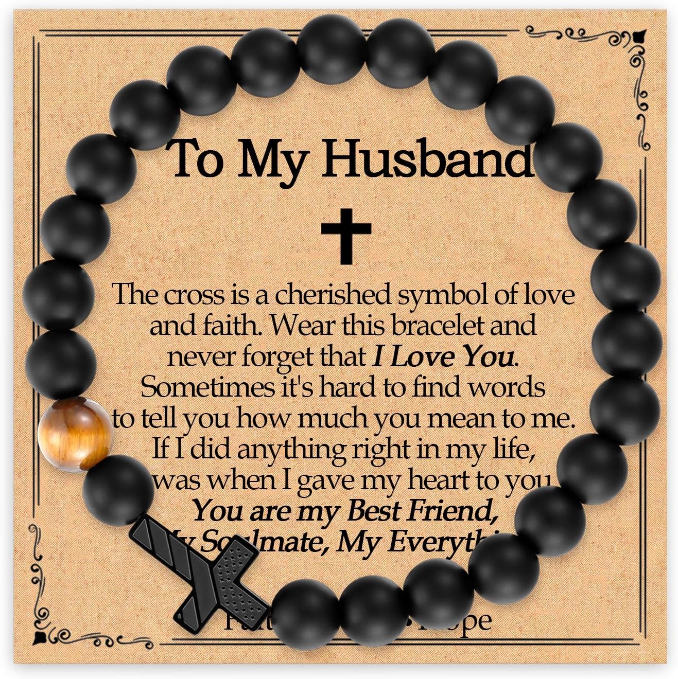 Gifts for Men American Flag Cross Beads Bracelet Jewelry Gifts for Son Grandson Nephew Brother Friend Christmas Fathers Day Birthday Gift