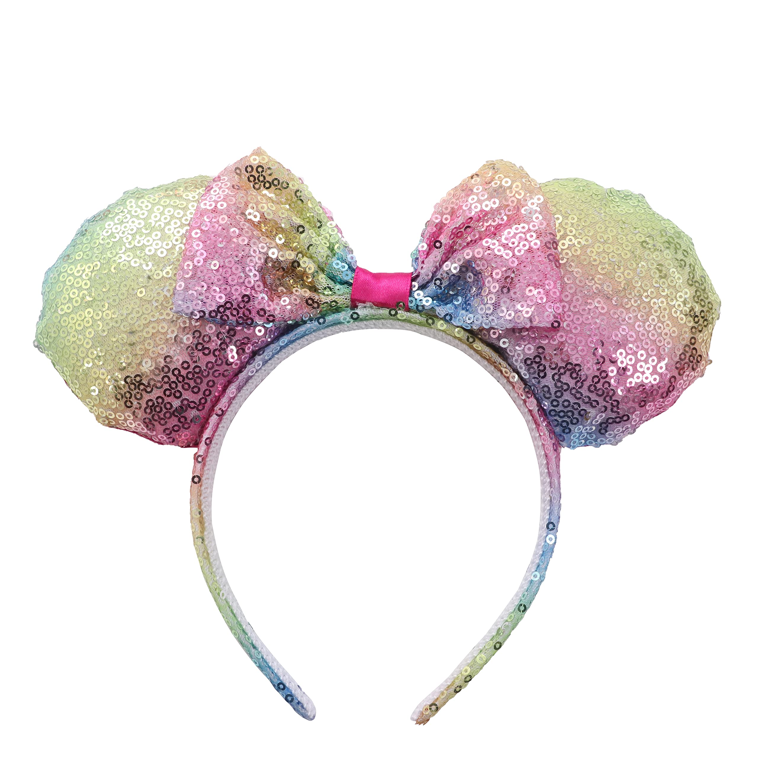 Li'l Diva Minnie Mouse Multicolored Headband With A Sequined Bow For Girls 3 Years And Above
