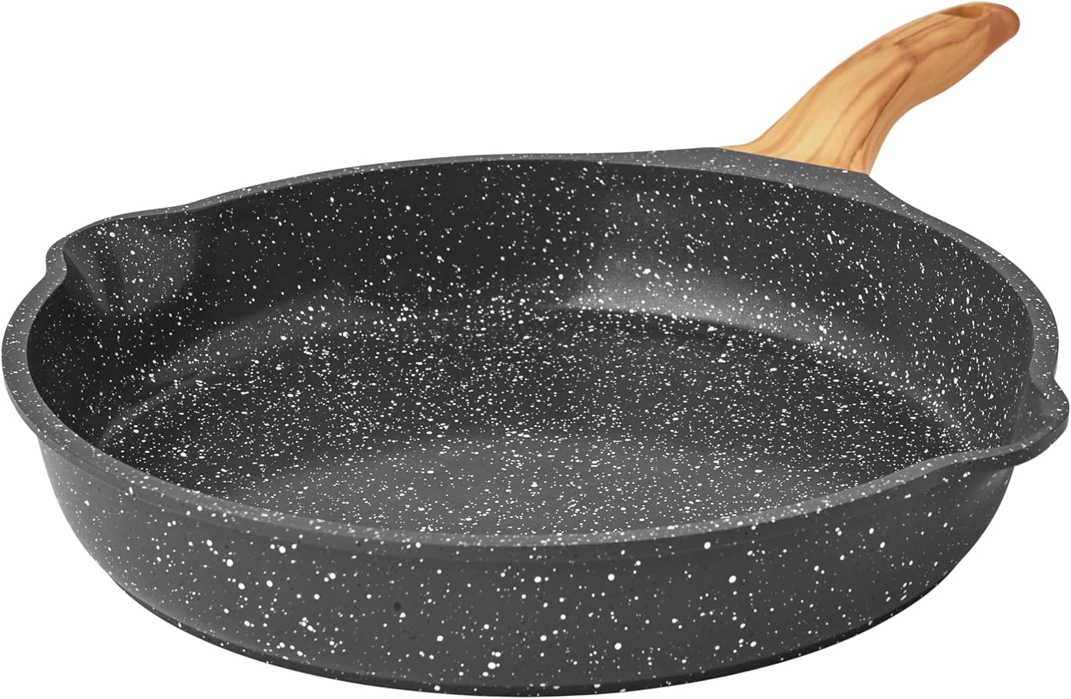 12" Cast Aluminum Fry Pan, Charcoal Speckle Finish