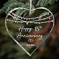 Vista 9 de ZUNON Adorno de 10 años para esposa, décima boda, pareja, matrimonio, marido, San Valentín, ella, él, años como señor y señora, decoraciones