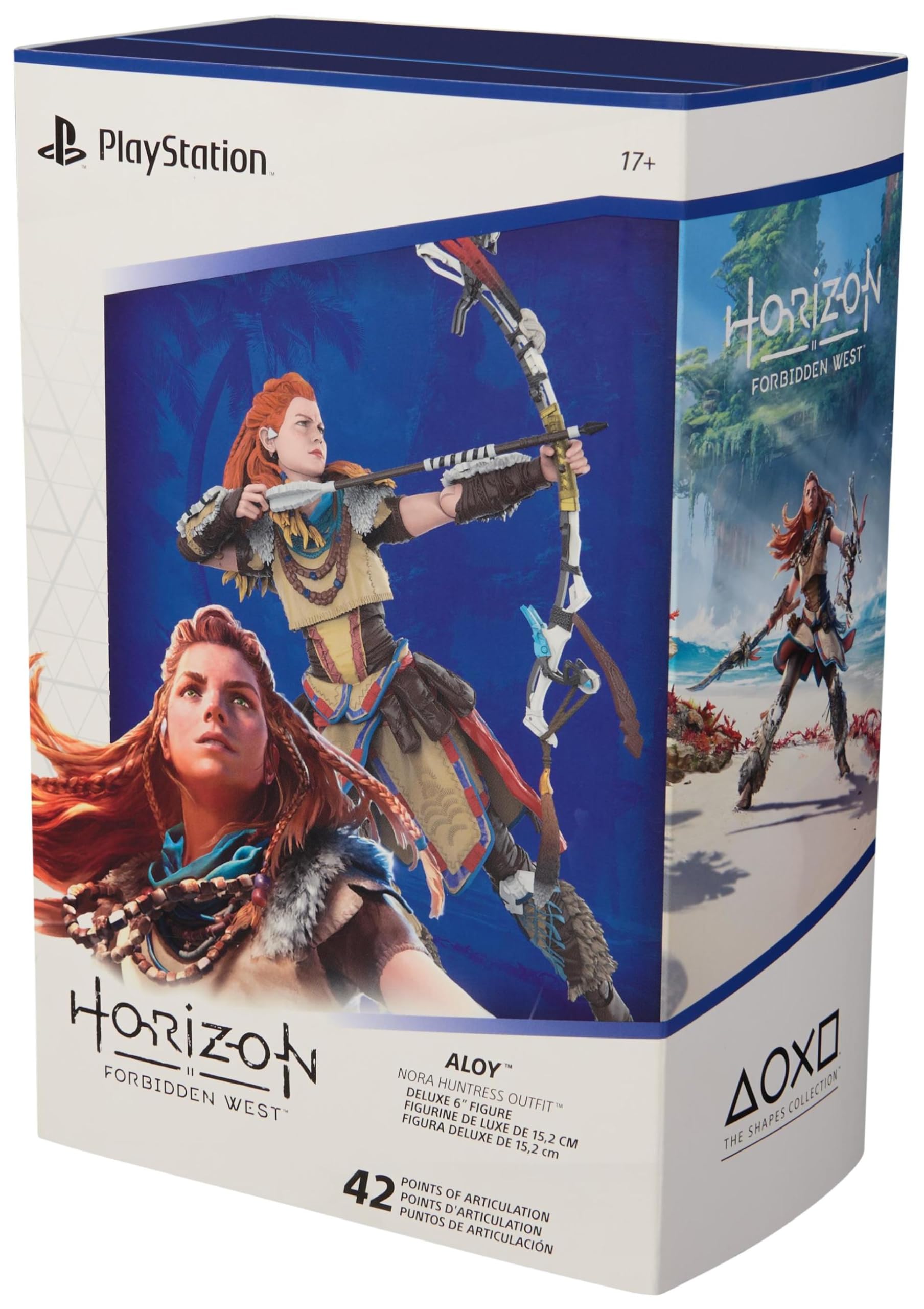 Playstation Horizon Forbidden West, Figura de acción de Lujo de Aloy de 15 cm con 15 Accesorios, The Shapes Collection, para Fans y coleccionistas de la PS5 a Partir de 17 años