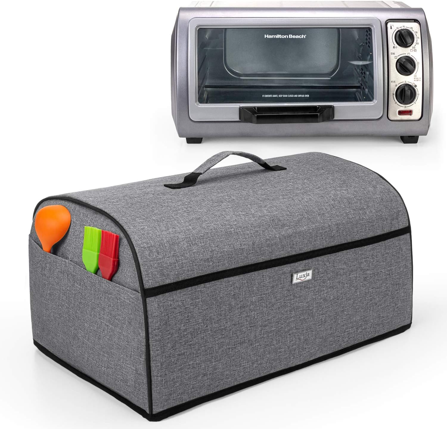 CACTIYE Toaster Oven Dust Cover with Accessory Pockets