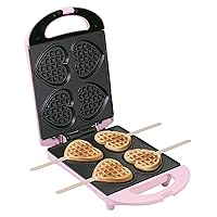 Bestron Waffle Maker, piastra per waffle a forma di cuore per waffle su un bastone