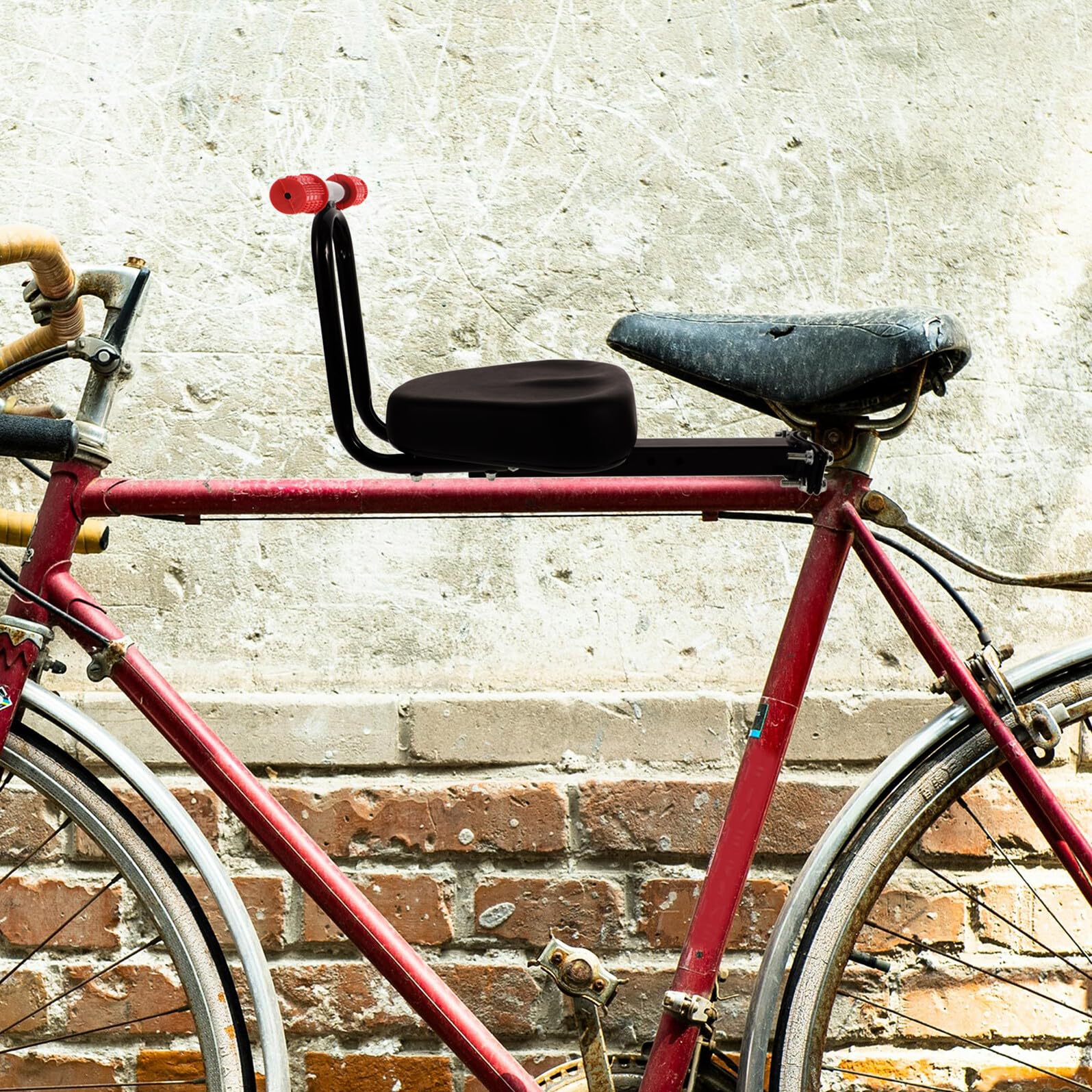 Seggiolino per Bicicletta per Bambini Design Ergonomico e Struttura in Metallo, Sedile Stabile e Versatile Adatto per Bici Elettrica e Mountain Bike, per Genitori Attivi