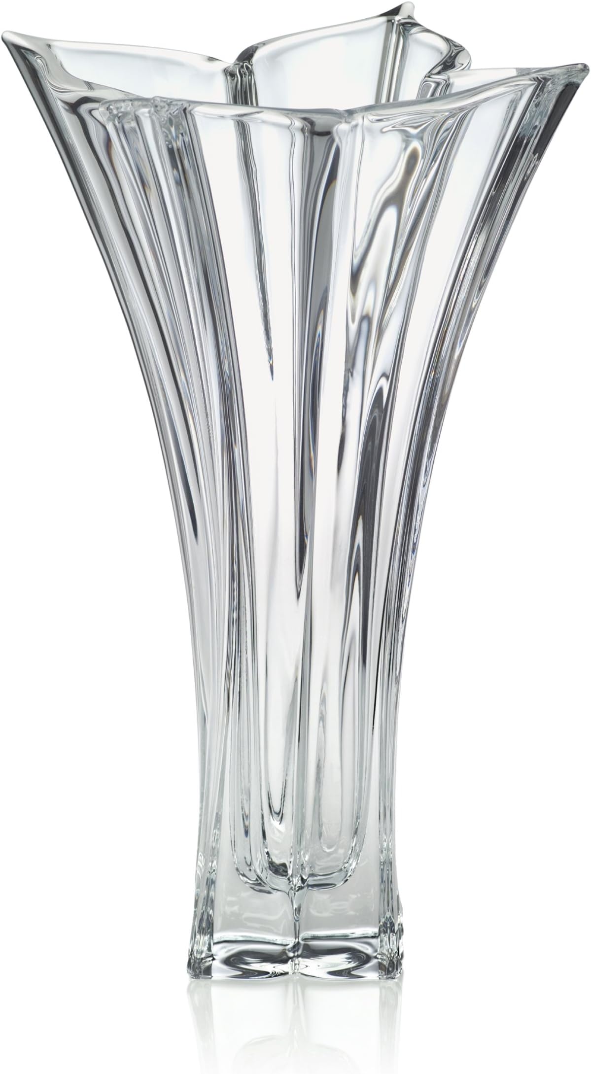 Mikasa Florale Crystal Vase, 14"