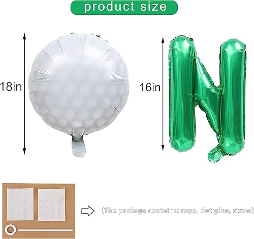 Miniatura 2 de Globo de golf con agujero en uno para el primer cumpleaños, con agujero en un globo, globos de aluminio de golf para niños, suministros de