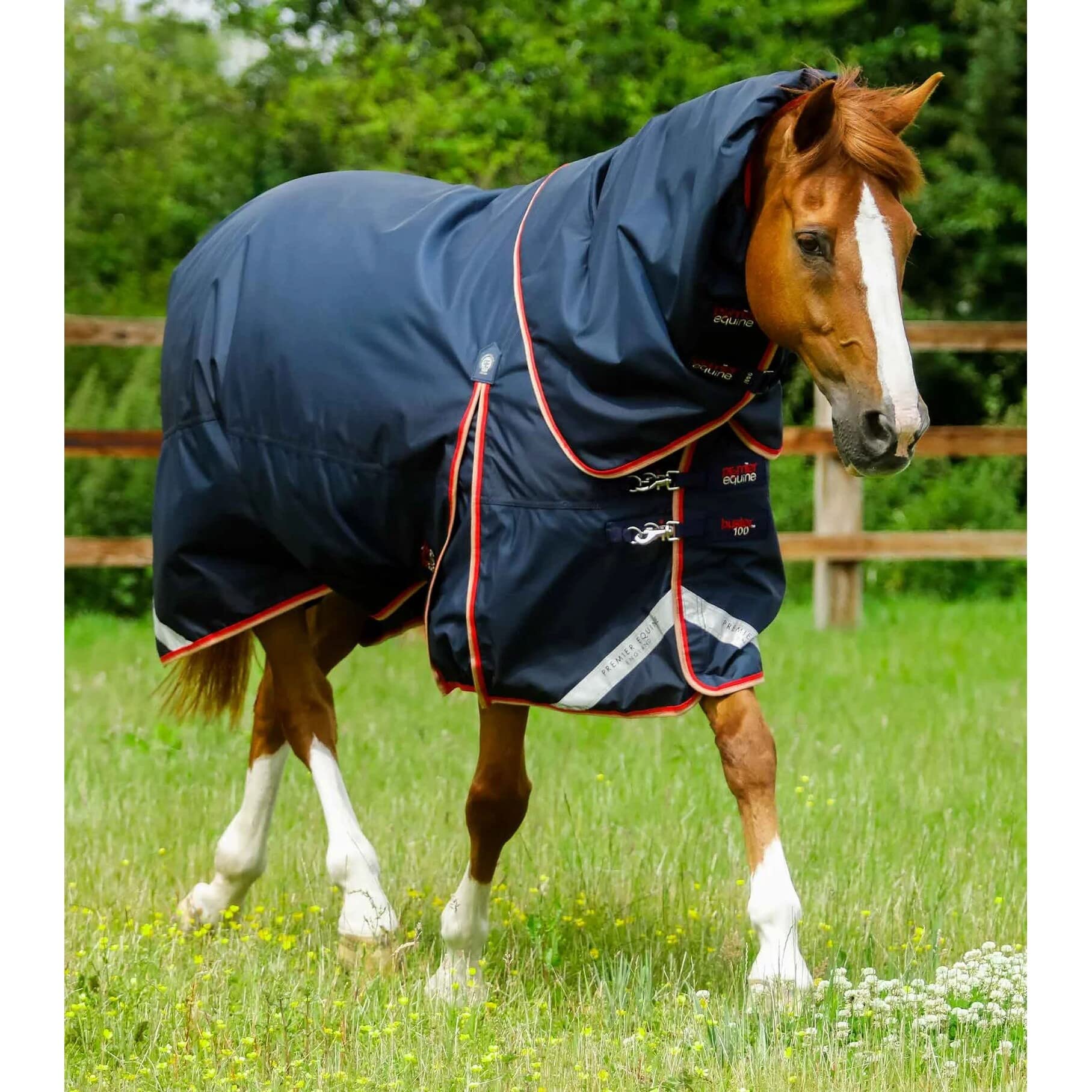 Coperta impermeabile per cavalli con copricollo Premier Equine Buster 100 g