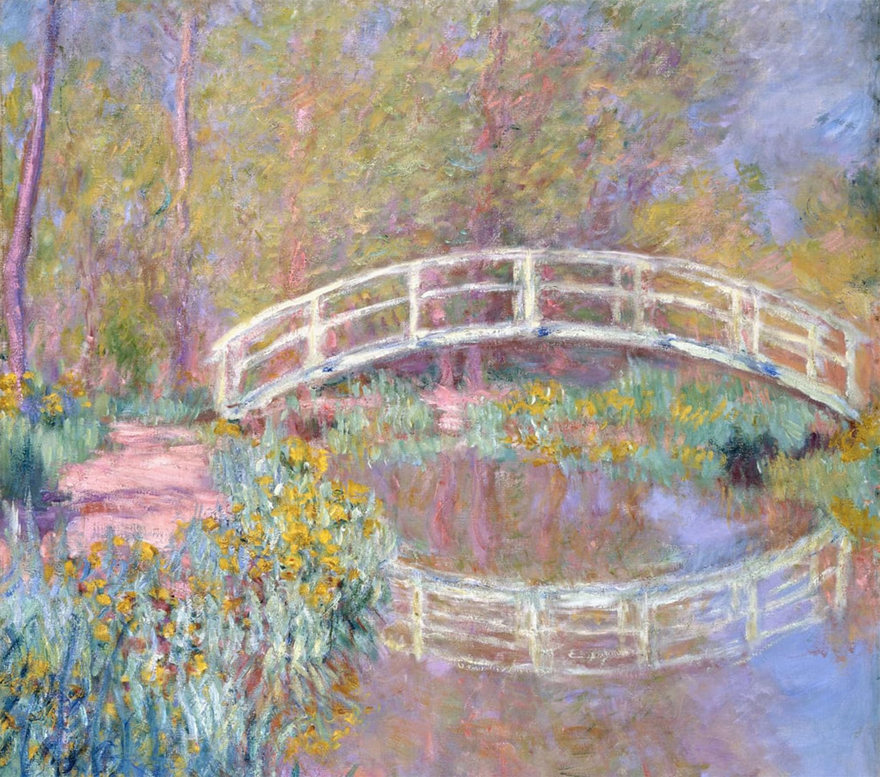 ARTXLXXBN Famous Art Print Poster Vintage Wall Art Bridge in Monet by Claude Monet Canvas Art Poster for Home Decor 60x90cm