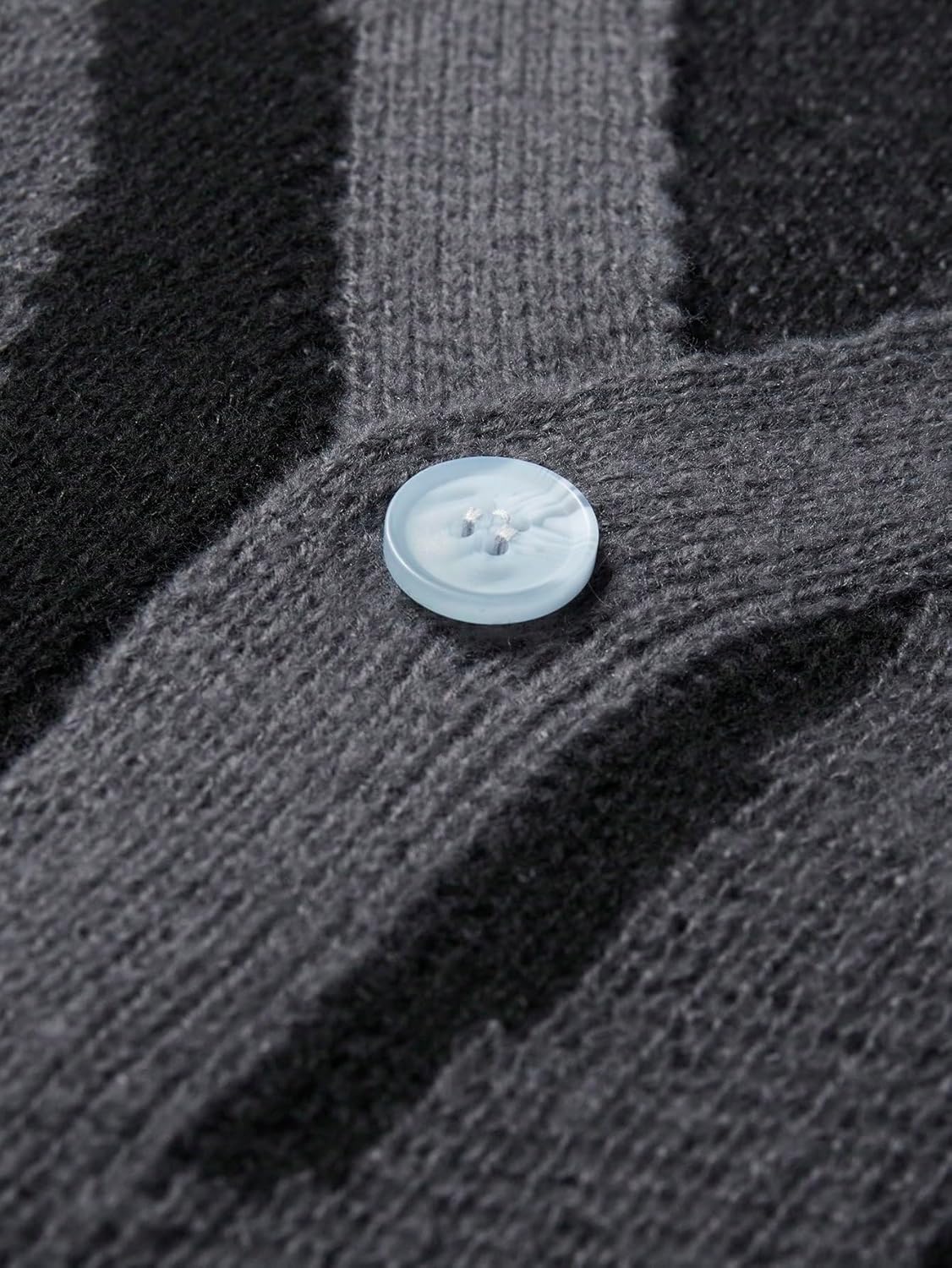 SHENHE Men's Graphic Sweater Button Down Long Sleeve V Neck Cardgian Sweater Streetwear - Image 5