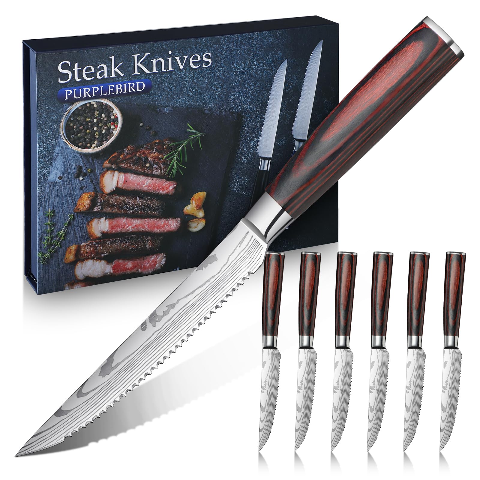 PURPLEBIRD Japanese Brisket Slicing Knife for BBQ, Full Tang Butcher Knife — Amazon image 8