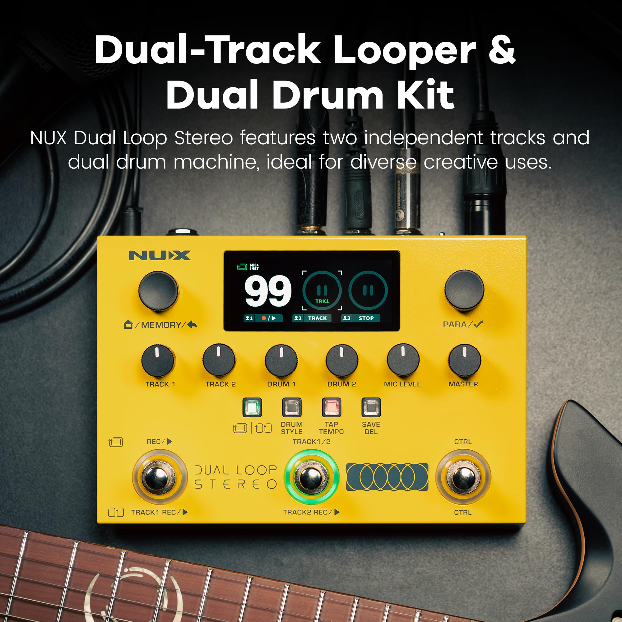Amazon | NUX DUAL LOOP STEREO ルーパーペダル デュアルトラック