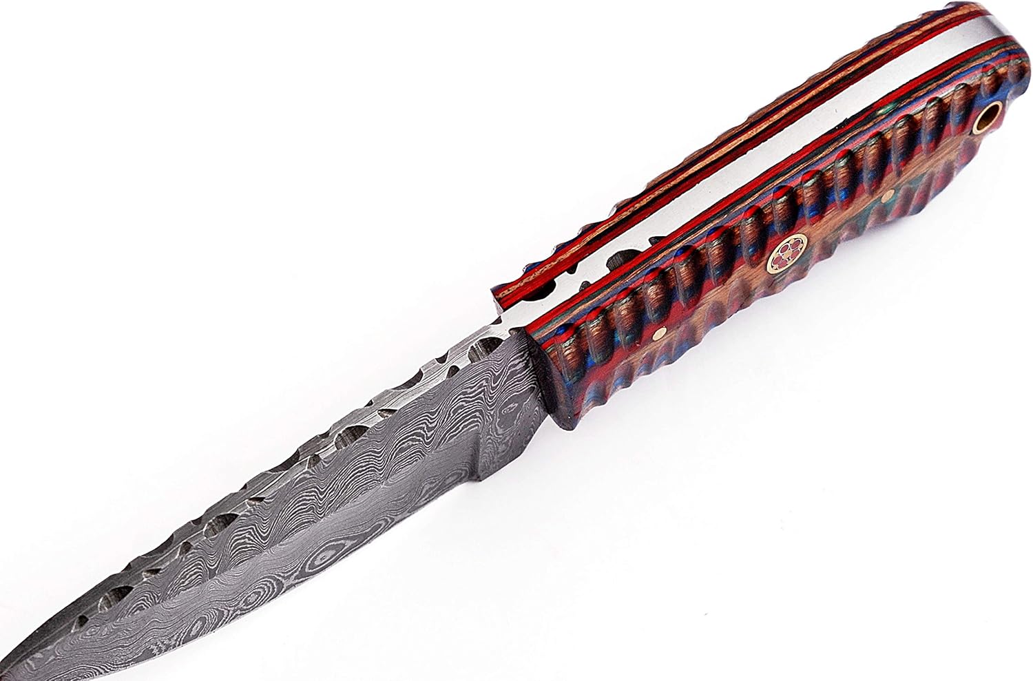 8" Beautiful Damascus Knife Made of Remarkable Damascus Steel and Exotic Wood -Its A Hunting Knife with Sheath OHM-795